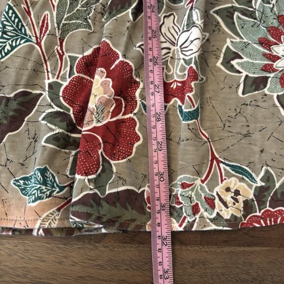 Vintage Ms. Paquette USA Two-Piece Top Flare Skirt Button Up Set Boho Floral-M - Picture 16 of 16